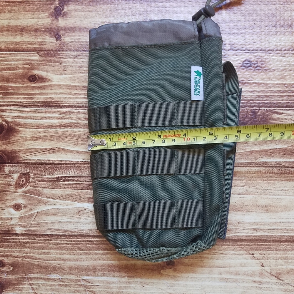 Military Uniforms Olive Green Tactical MOLLE Water Bottle Pouch NWOT Hiking Camp - Picture 7 of 10